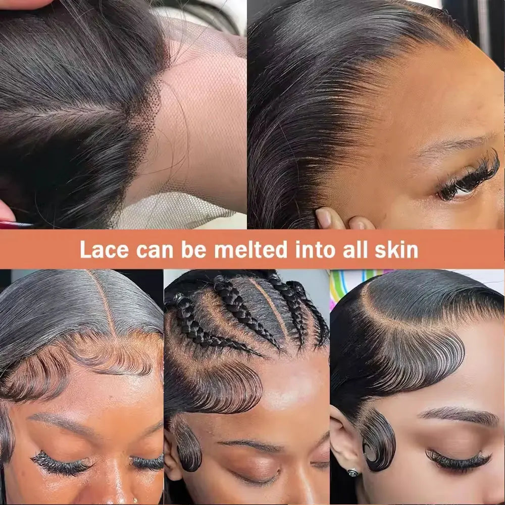 40 42 Inch 13x4 13x6 HD Transparent Bone Straight Lace Front Wigs 250% Brazilian Human Hair Wigs 5x5 Glueless Lace Closure Wigs