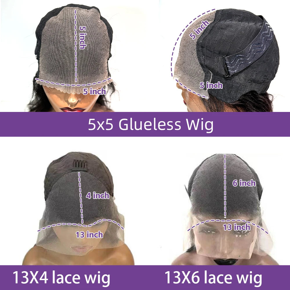 40 42 Inch 13x4 13x6 HD Transparent Bone Straight Lace Front Wigs 250% Brazilian Human Hair Wigs 5x5 Glueless Lace Closure Wigs